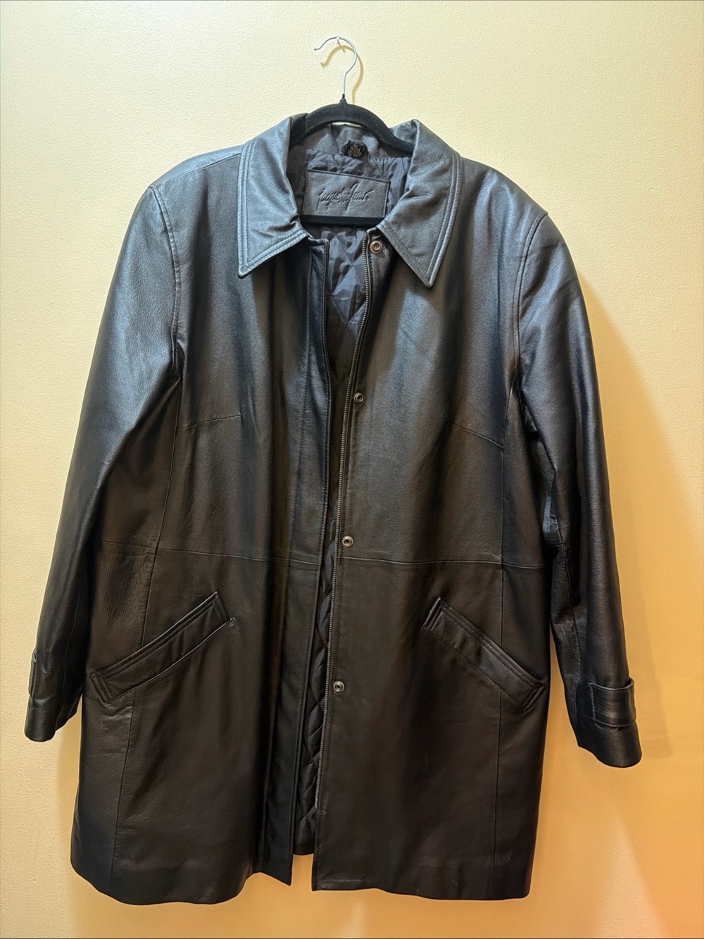 Jacqueline Ferrar Black Leather Women's Coat